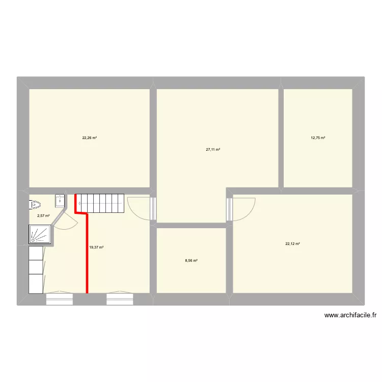 Midden Etage Marc. Plan de 