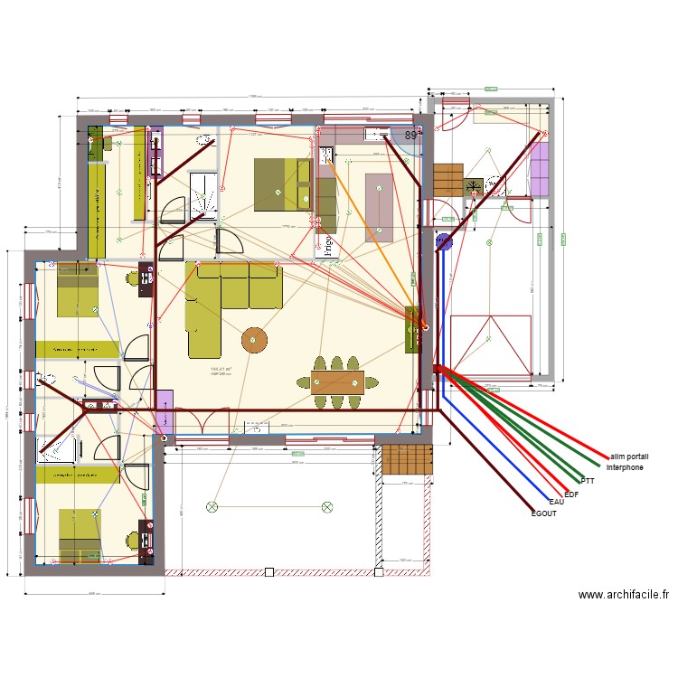 font de clarette interieur 2. Plan de 1 pièce et 144 m2
