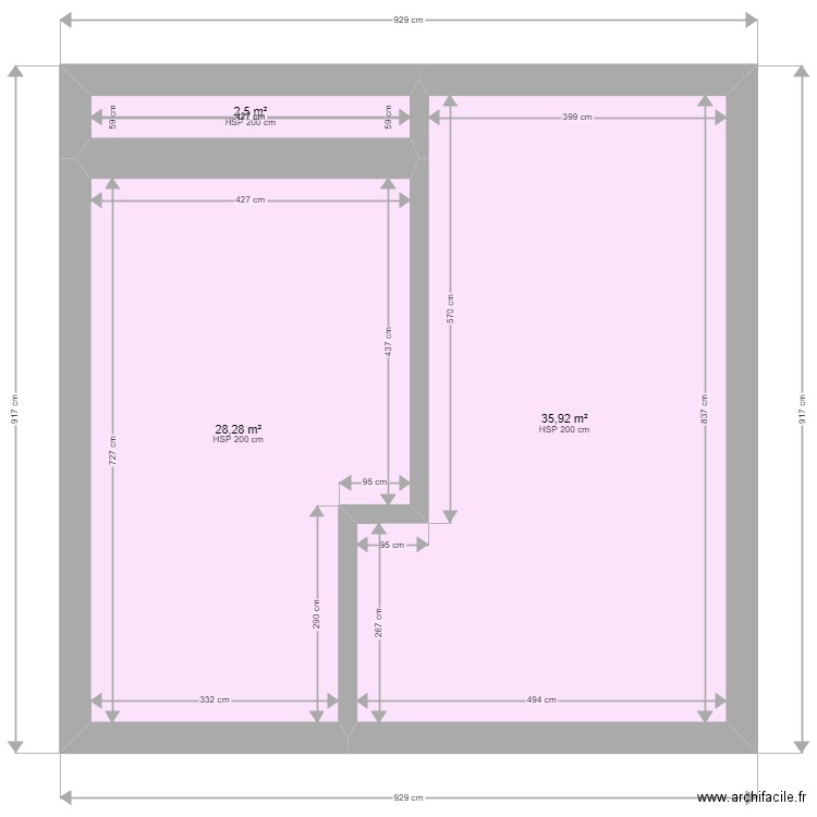 ML24002204. Plan de 25 pièces et 272 m2