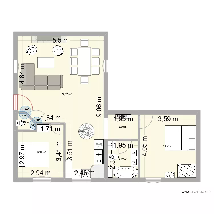 gite verdet. Plan de 6 et 71 m² gite verdet. Plan de 6 et 71 m²