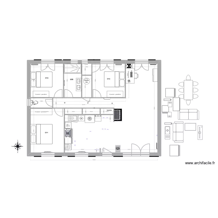 Plan projet 10_Paron. Plan de 11  et 92 m²