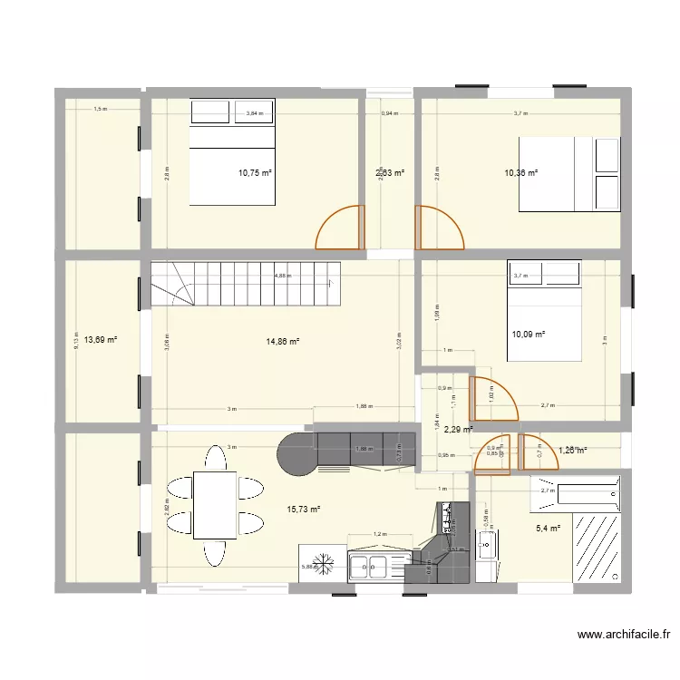 Maison des Mackes r&eacute;nov&eacute;e 1. Plan de 10  et 87 m²