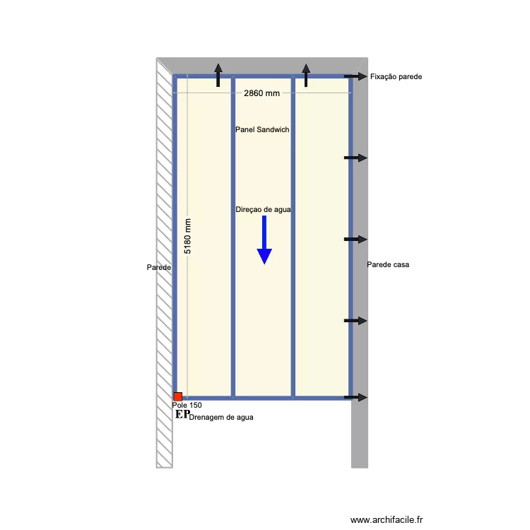 Bruno Rebelo. Plan de 3  et 13 m²