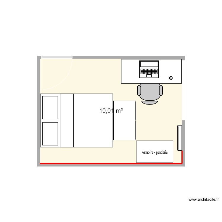 Chambre. Plan de 0 pièce et 0 m2