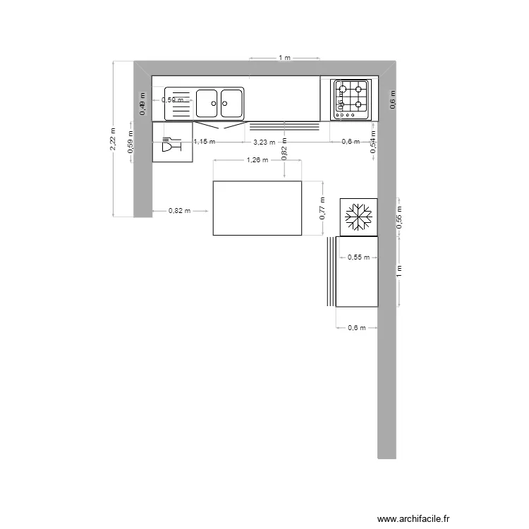 cuisine fefe. Plan de 