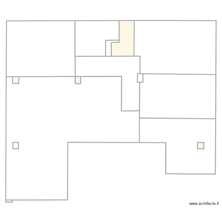 BERMUDES. Plan de 4 pièces et 21 m2