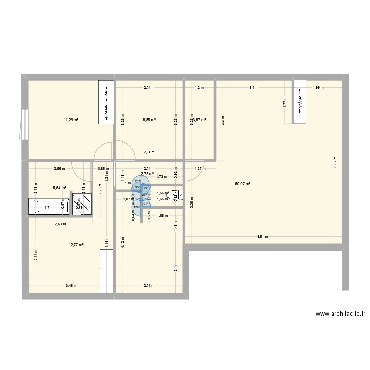 Maison BLV. Plan de 7 pièces et 95 m2