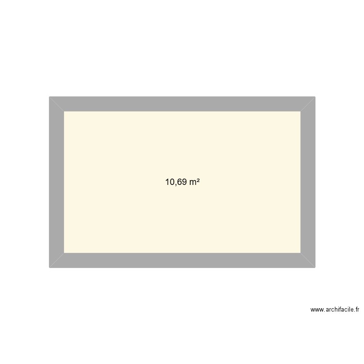 chambreetet. Plan de 1 pièce et 11 m2