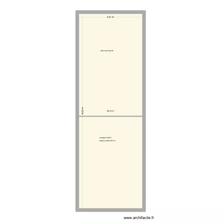 voisin. Plan de 1 et 86 m² voisin. Plan de 1 et 86 m²