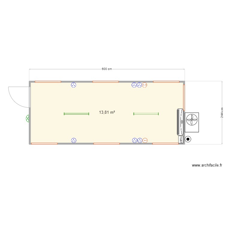 GTA  Module Chef de parc. Plan de 1 pièce et 14 m2