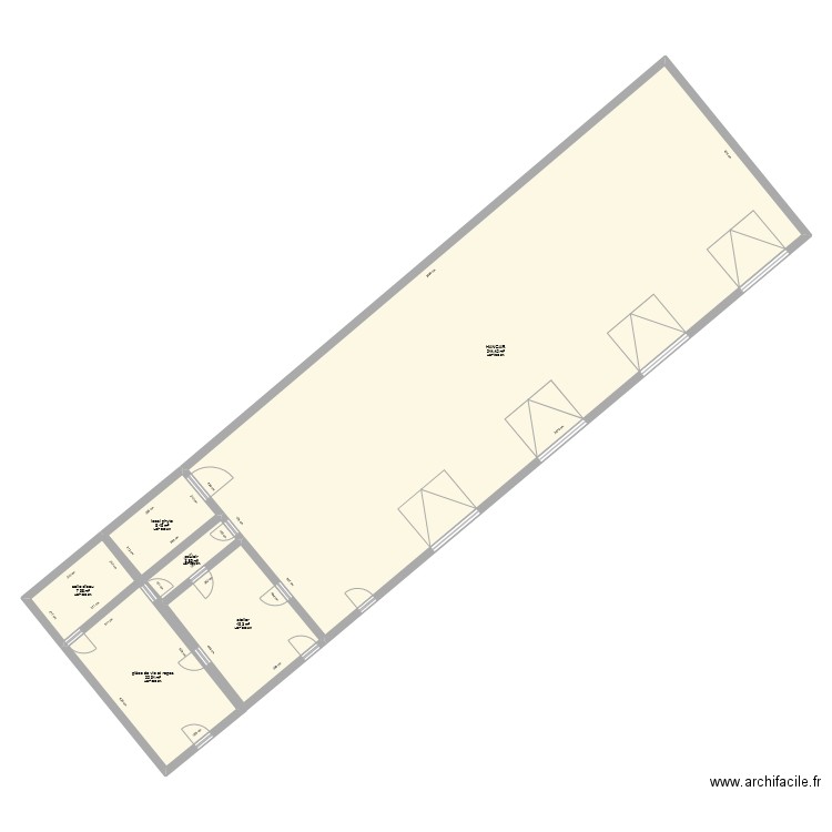 hangar Cairanne modifié 25-01-24. Plan de 6 pièces et 277 m2