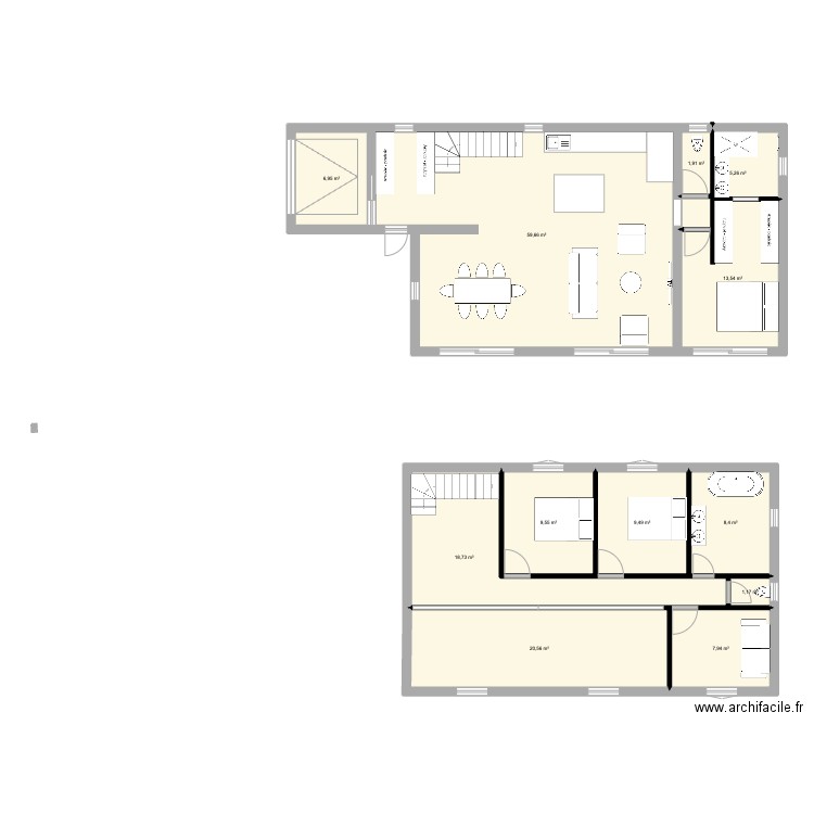 saint paul monac blindew. Plan de 12 pièces et 163 m2