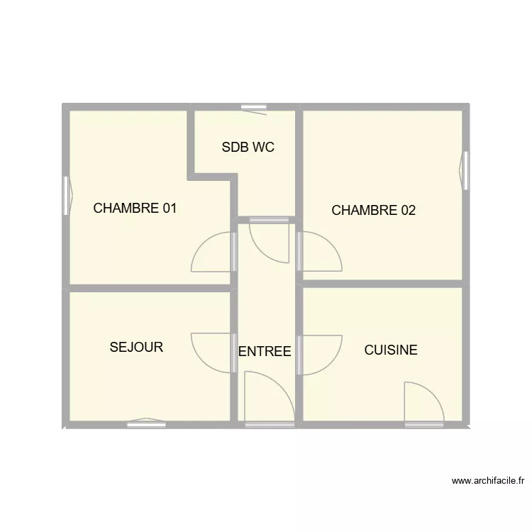 PARIGNARGUES RDC. Plan de 6  et 27 m²