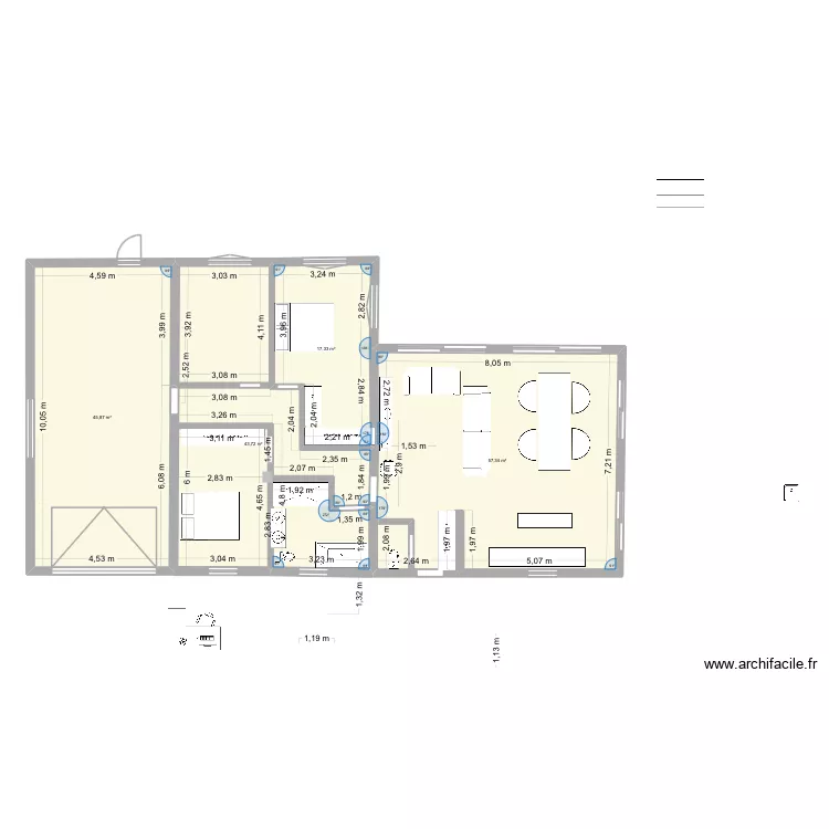 lolo maison 3. Plan de 4 pièces et 164 m²