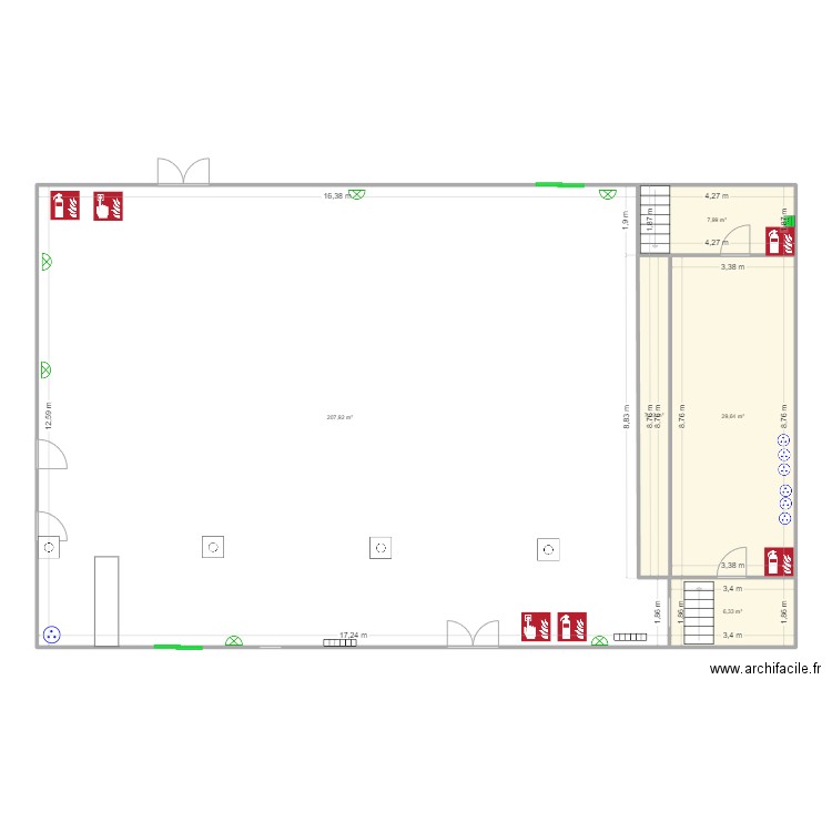 Salle Caffiers echelle. Plan de 0 pièce et 0 m2