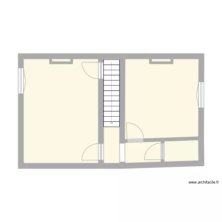 Plan &eacute;tage 1 Ath. Plan de 7  et 39 m²