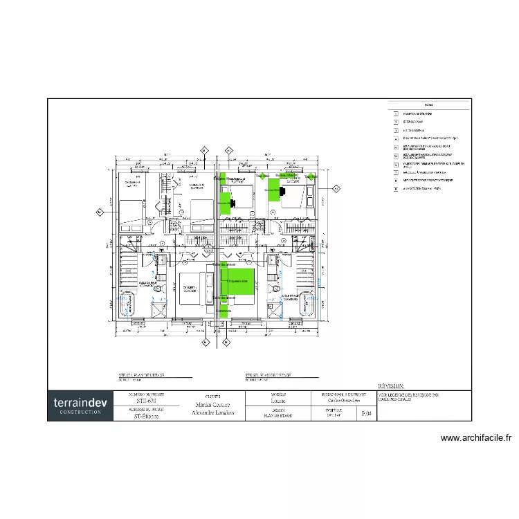 STE-670 - Étage. Plan de STE-670 - Étage. Plan de