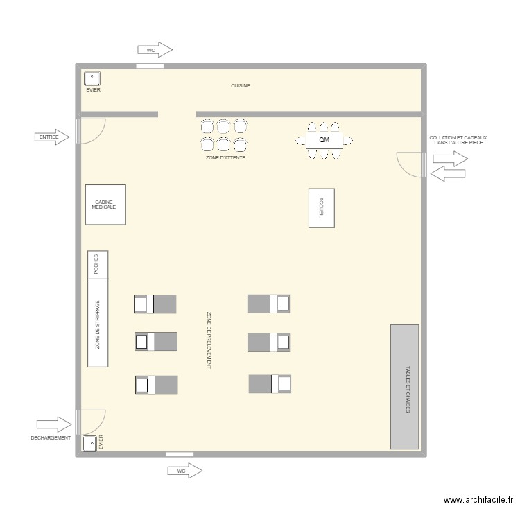 LE BOSQUET. Plan de 1 pièce et 134 m2