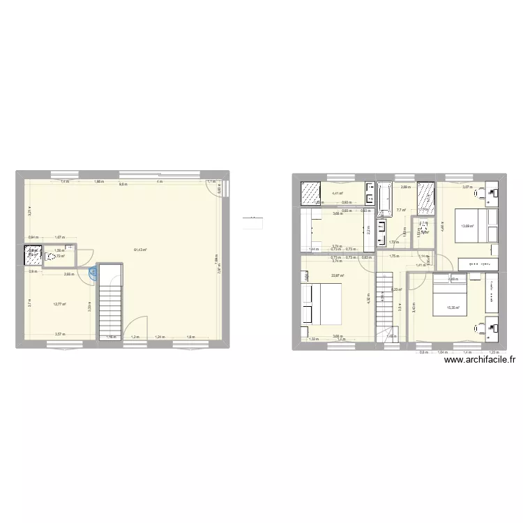 &eacute;tage. Plan de 