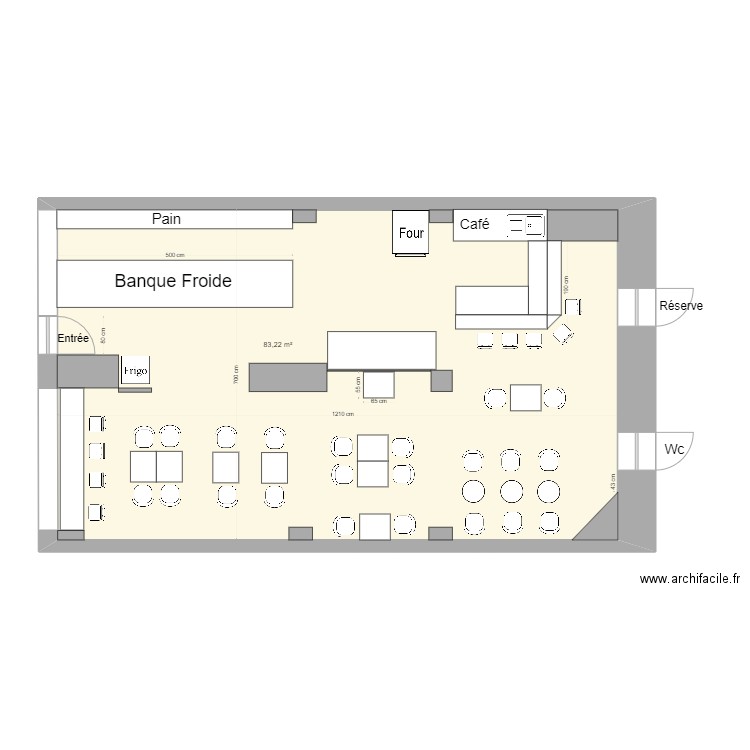 Plan Ruck Accacia. Plan de 1 pièce et 83 m2