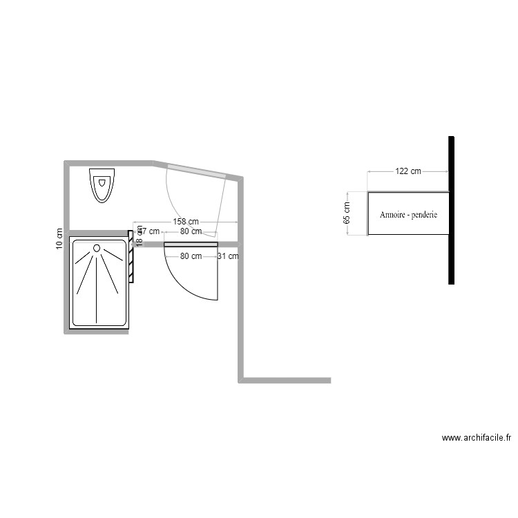 aménagement Salle d'eau  . Plan de 0 pièce et 0 m2