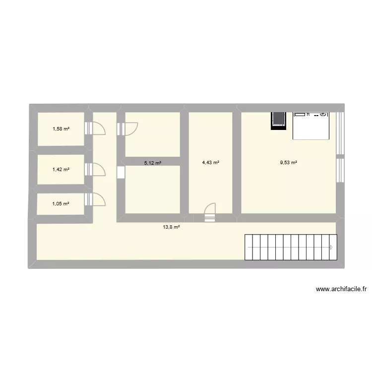 PERMIS 2. Plan de 7  et 37 m²