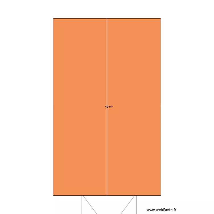 garage. Plan de 1 et 45 m² garage. Plan de 1 et 45 m²