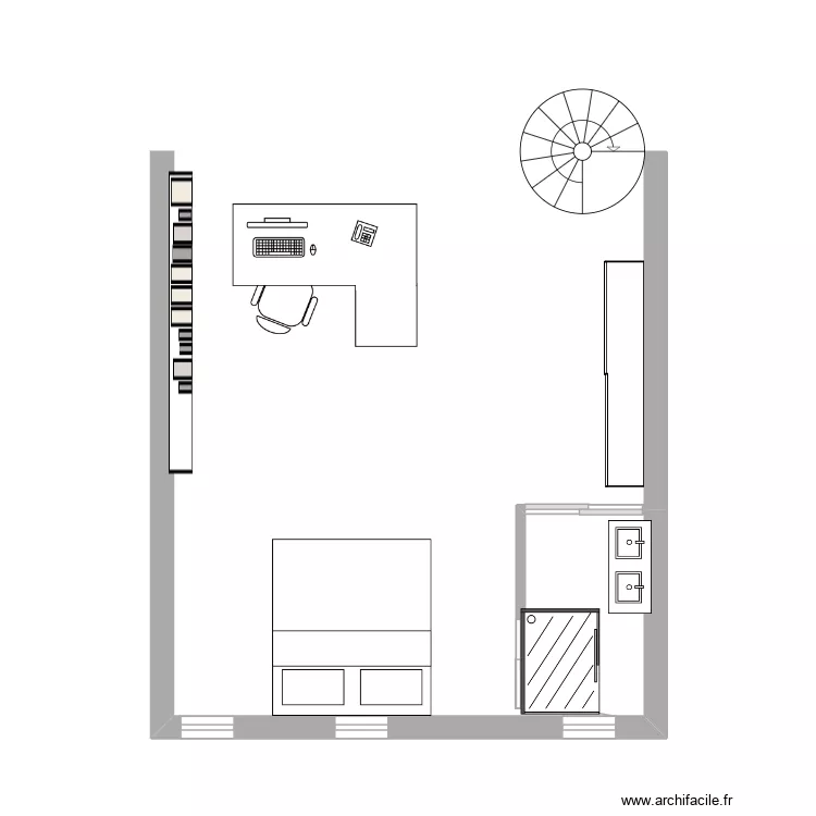 MEZZANINE CHAMBRE PARENTALE. Plan de 