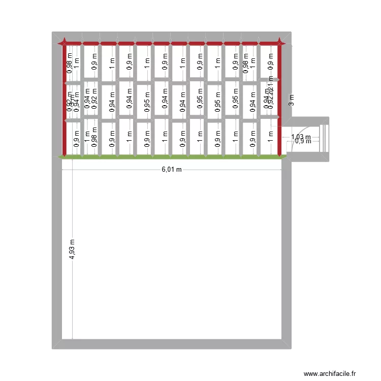 SDB Patou v2. Plan de 50  et 45 m²