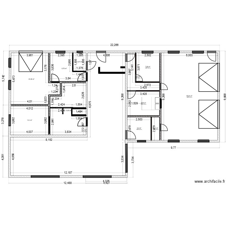 DAVID NADIA 1.1. Plan de 13 pièces et 237 m2
