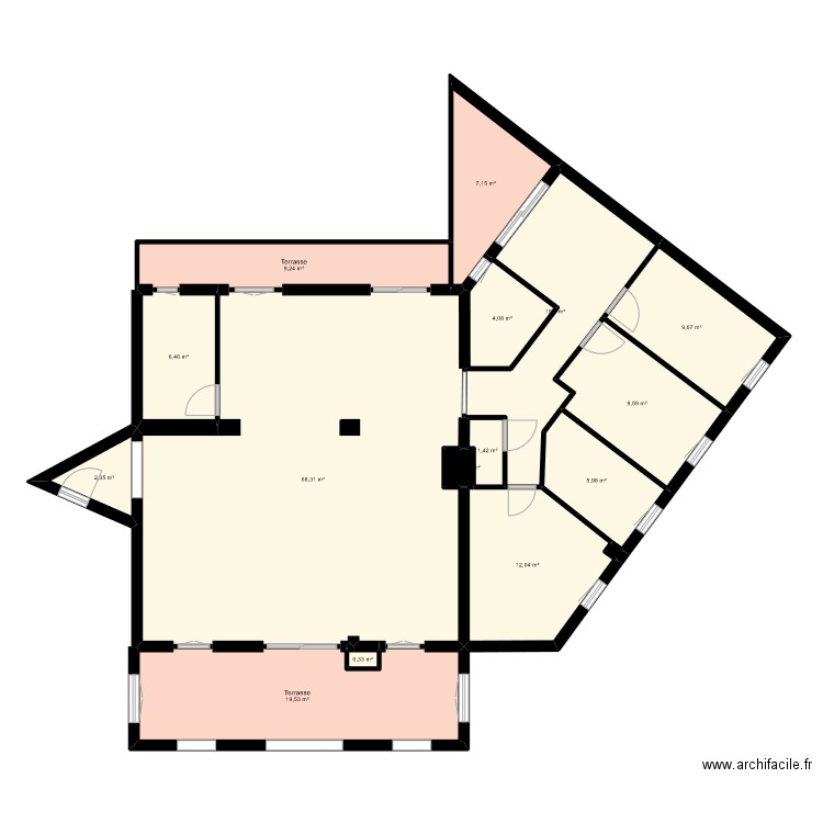 quintanilha 2A. Plan de 17 pièces et 172 m2