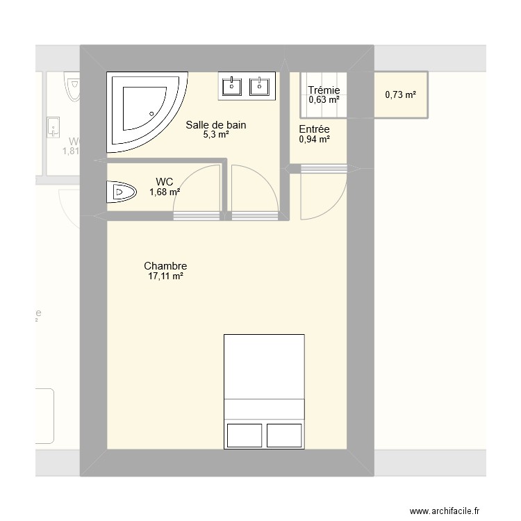 maison Poissy - extension gauche. Plan de 15 pièces et 153 m2