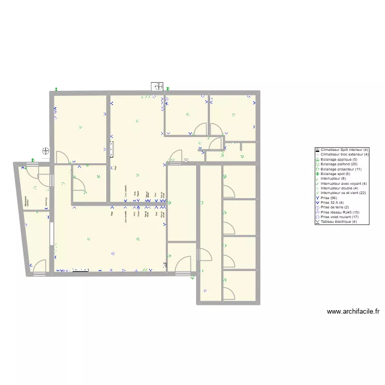 Lechat / Fellot. Plan de 24  et 324 m²