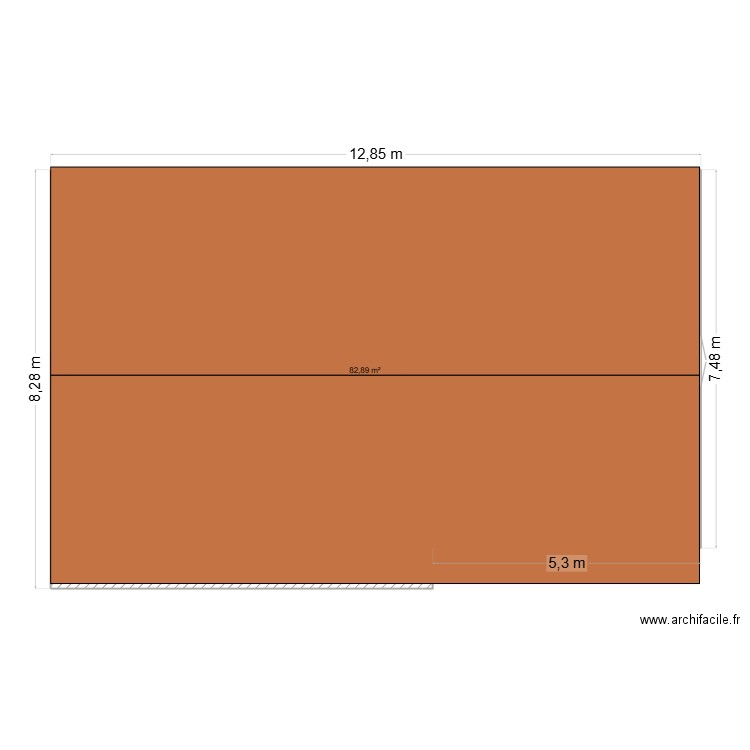 plan masse maison. Plan de 1 pièce et 83 m2