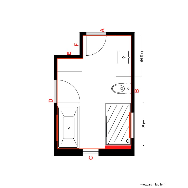 Laberge Menuiserie. Plan de 1 pièce et 10 m2