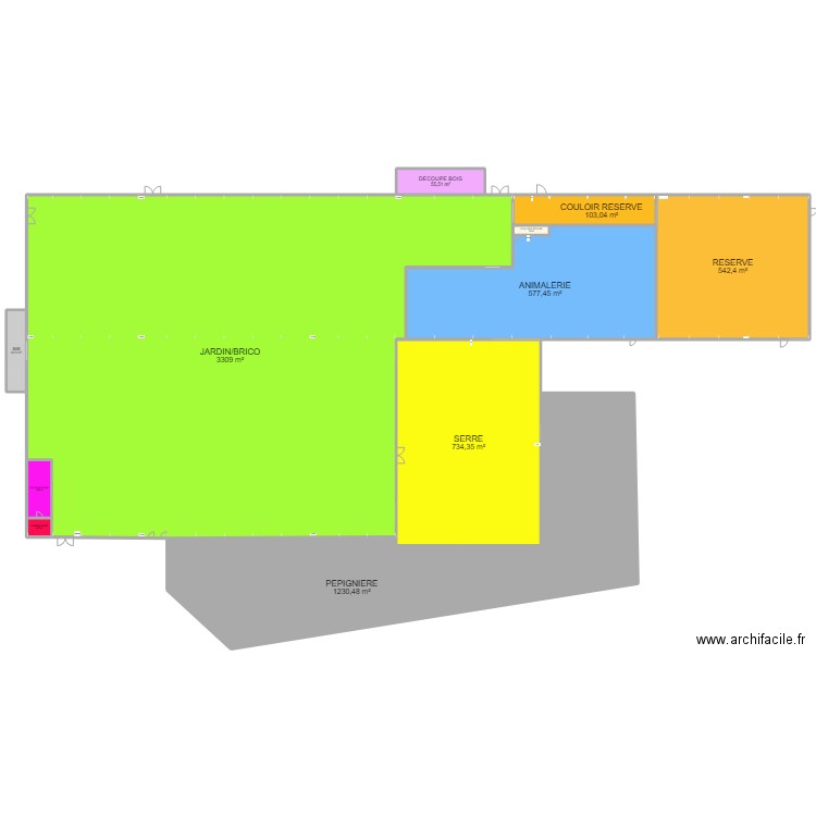 new BJA 3. Plan de 11 pièces et 2350 m2