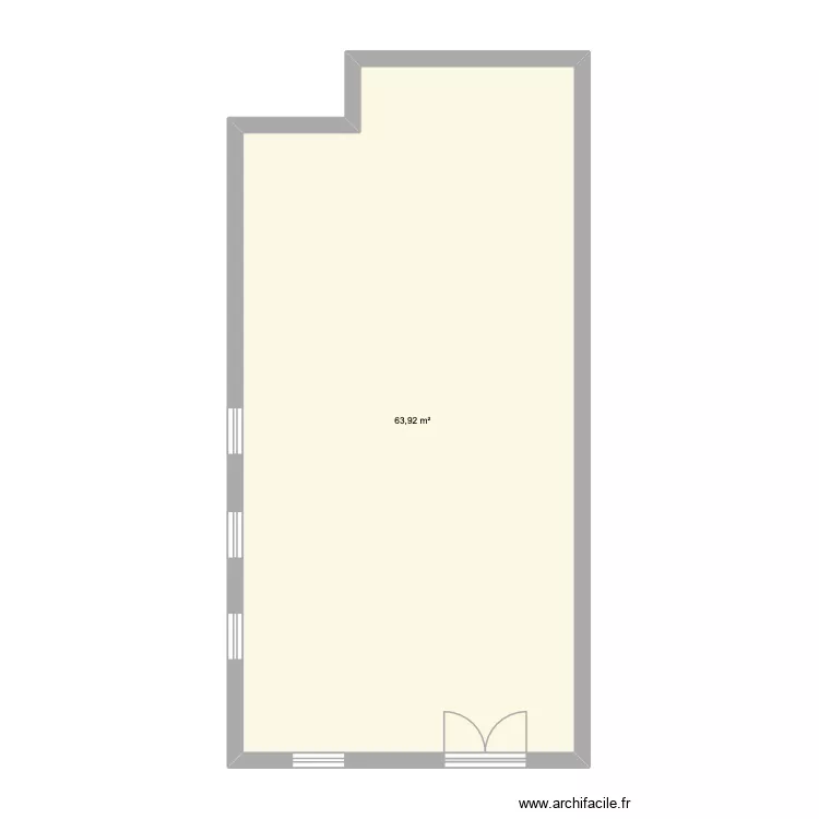 ATELIER CANEOPOLE. Plan de 1 pièce et 64 m²
