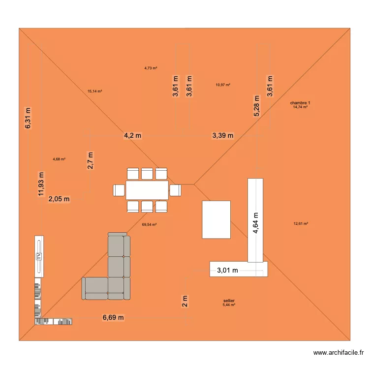 plan 2. Plan de 8 Pièces et 138 m² plan 2. Plan de 8 Pièces et 138 m²
