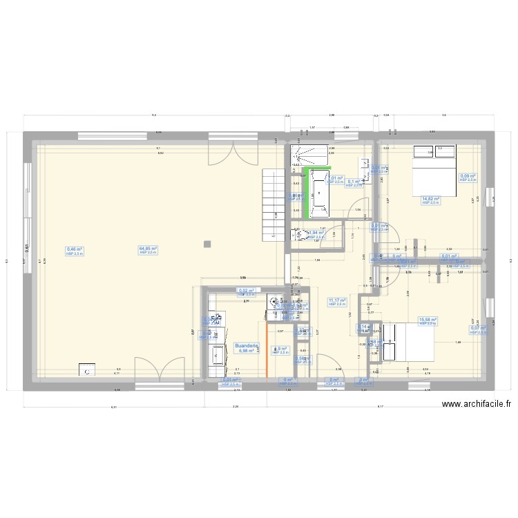 Noilhan 2. Plan de 51 pièces et 261 m2