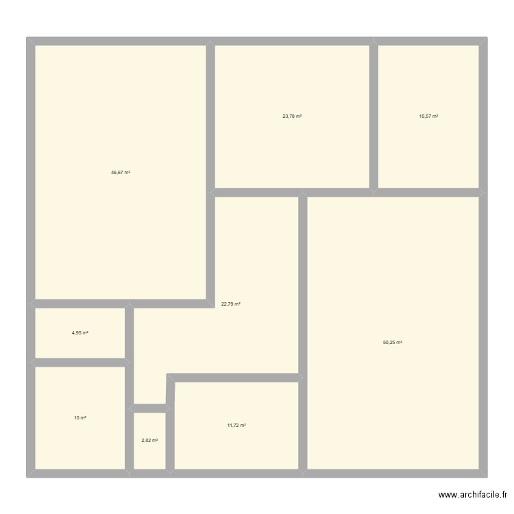 labo v1. Plan de 9 pièces et 188 m2