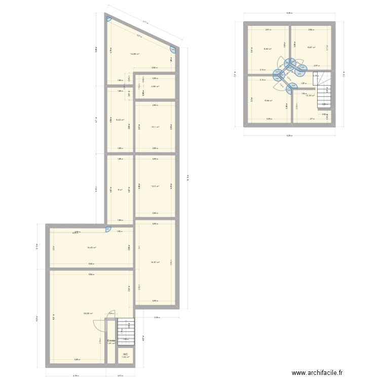 Maison Loon-Plage. Plan de 15 pièces et 168 m2