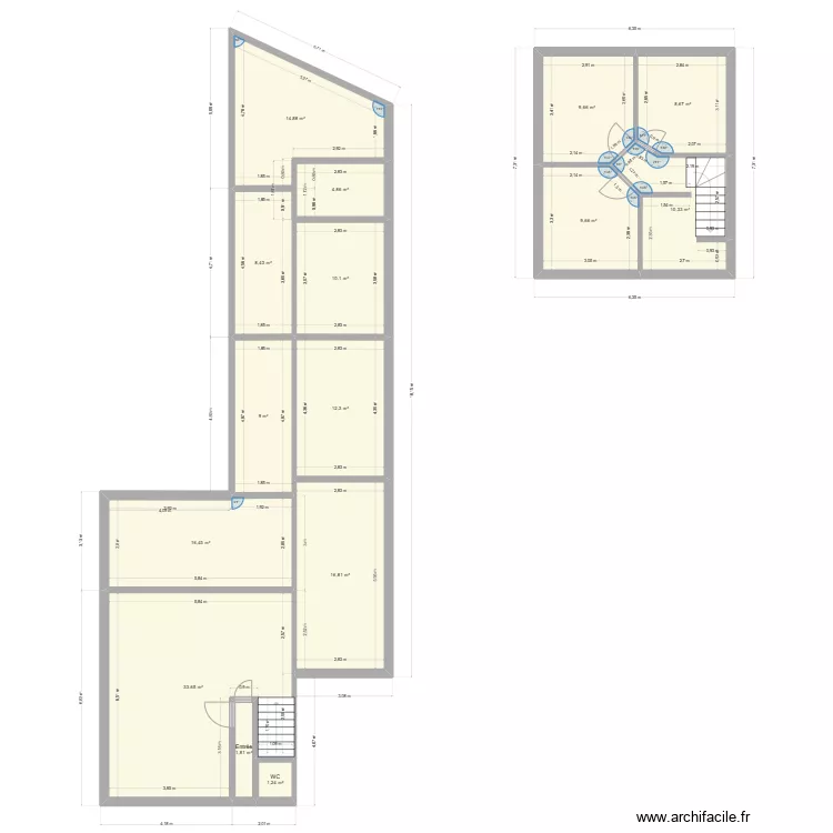 Maison Loon-Plage. Plan de 