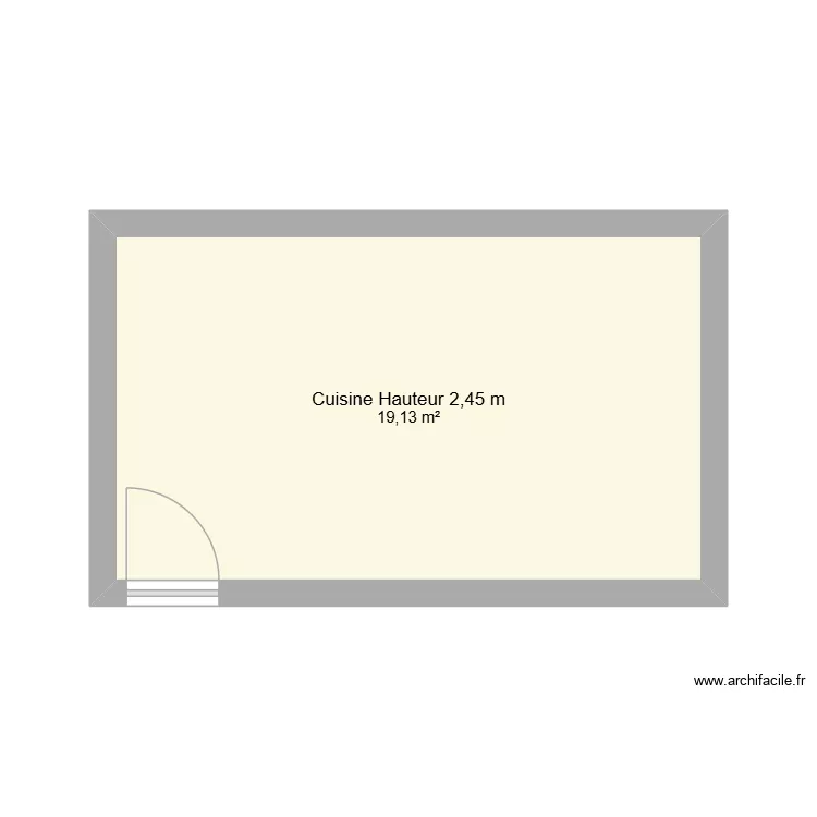 nouvelle cuisine rez montels saint pierre. Plan de 1 pièce et 19 m²