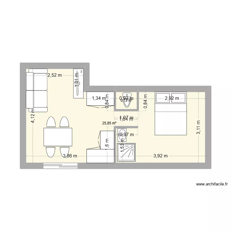 st gilles. Plan de 2  et 27 m²
