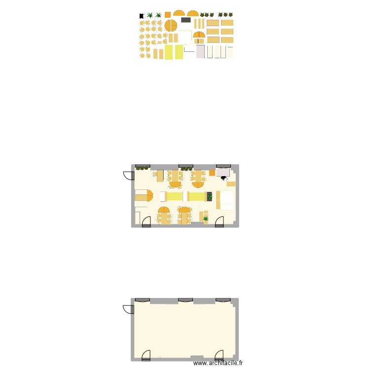 25-26 RENTREE. Plan de 2 pièces et 113 m2
