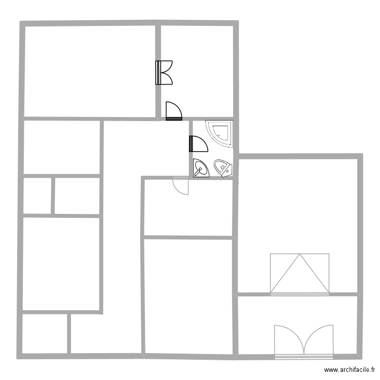 maison mohamed. Plan de 4 pièces et 210 m2