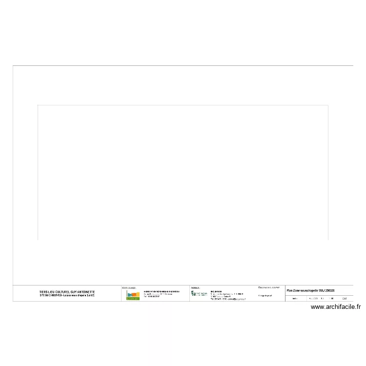 SOUS CHAPELLE EFS BAR. Plan de 