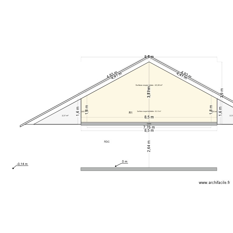 PLAN DE COUPE. Plan de 0 pièce et 0 m2