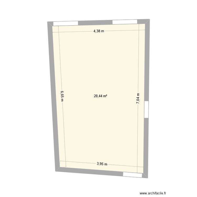 appart vieux nice. Plan de 1 pièce et 28 m2