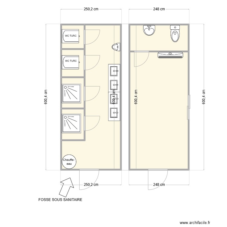 CRM CHANTIER T10. Plan de 7 pièces et 28 m2